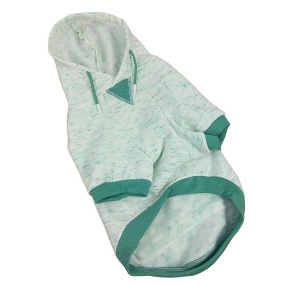 YOULY Trailblazer Dog Extra Small Teal Space Dye Hoodie with Pocket New - Picture 2 of 3